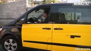 MAMACITAZ - BIG TITS BRUNETTE FUCKS TAXI DRIVER FOR A FREE RIDE