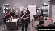 SPANKBANG GOLD - Cheating Hot Cop Gangbanged By Entire Cop Force