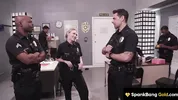 SPANKBANG GOLD - Cheating Hot Cop Gangbanged By Entire Cop Force