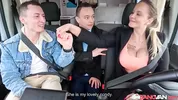 BangVan - A Stressed-out Office Worker Lets Off Some Steam Inside BangVan with Busty Jen!