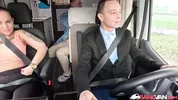 BangVan - A Stressed-out Office Worker Lets Off Some Steam Inside BangVan with Busty Jen!