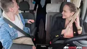 BangVan - A Stressed-out Office Worker Lets Off Some Steam Inside BangVan with Busty Jen!