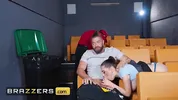 BRAZZERS - Ramona Lapiedra’s Movie Date Turns Into A Wild Theater Threesome With Xander And Jordi