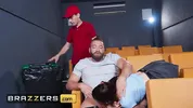 BRAZZERS - Ramona Lapiedra’s Movie Date Turns Into A Wild Theater Threesome With Xander And Jordi