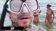"Sharking" Plan On Nudist Beach Leads To Wild Foursome!