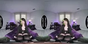 UP CLOSE VR - Sultry Kitty Cam Ditches Her Gothic Attire To Energetically Ride Your Dick - POV
