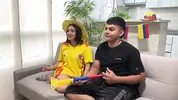 Mi horny Latina best friend waits for me without underwear and bets her rich wet pussy if her team wins. 2026 World Cup Special!
