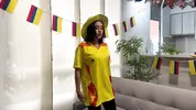 Mi horny Latina best friend waits for me without underwear and bets her rich wet pussy if her team wins. 2026 World Cup Special!
