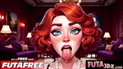 FUTA3DX - Fiery Busty Redhead Devours Massive Dick