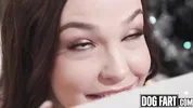 DOGFART - Busty Rissa May Devours Stepdad's Massive Holiday Cock