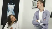 Michelle Denisova Catches Piss In Her Mouth Then Dribbles It Onto Anna Parshukova's Pussy