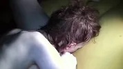 Horny young women let hard cocks fuck their pussies and mouths, swap cum from mouth to mouth, and lick each other's pussies clean.