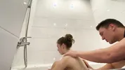 Back rub ignites fierce creampie passion