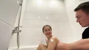 Back rub ignites fierce creampie passion