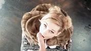 Hottie In Fur Coat Sucks Your Cock and Takes a Huge Facial