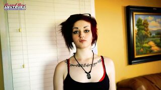Brunette Marcie Intense Toys Masturbation!