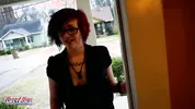 Brunette Marcie Intense Toys Masturbation!