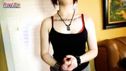 Brunette Marcie Intense Toys Masturbation!