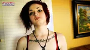 Brunette Marcie Intense Toys Masturbation!