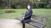 lovely brunette shows her perfect big ass during video casting