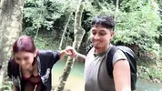 Daring couple gets lost in the woods and ends up fucking in a hidden paradise!