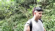 Daring couple gets lost in the woods and ends up fucking in a hidden paradise!