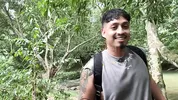 Daring couple gets lost in the woods and ends up fucking in a hidden paradise!
