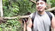 Daring couple gets lost in the woods and ends up fucking in a hidden paradise!