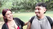 Daring couple gets lost in the woods and ends up fucking in a hidden paradise!