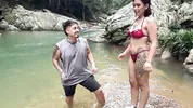 Daring couple gets lost in the woods and ends up fucking in a hidden paradise!