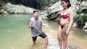 Daring couple gets lost in the woods and ends up fucking in a hidden paradise!