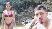 Daring couple gets lost in the woods and ends up fucking in a hidden paradise!