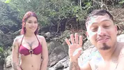 Daring couple gets lost in the woods and ends up fucking in a hidden paradise!