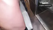 Free use of my stepsister in a hotel toilet. She loves it when I fuck her.