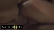 FAMILY SINNERS - Amazingly Stunning Babe Rides A Big Cock Then Gets Her Pussy Filled With Cum