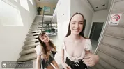 VR Bangers: Teen Stepsisters Give Double Blowjob & Ride Soldier's Huge Cock In Hot Threesome HD Porn