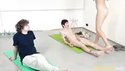 CuckoldXXX - Flexible Slut Vixi Rafi cheats on her cuckold boyfriend with yoga tutor Falco White