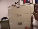 Young ebony with a big butt gets doggy style pounding