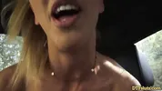 DTFSluts - Sweaty sex inside the car