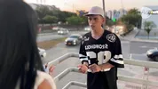 Empanadas Sales Boy from zero sales to hot fuck with his client who had no money christmas eve, he cumshots a lot in her mouth (PART 1)