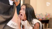 Empanadas Sales Boy from zero sales to hot fuck with his client who had no money christmas eve, he cumshots a lot in her mouth (PART 1)