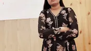 My big stepsister was angry, we shared single bed, full Hindi Audio