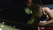 Lusty Sidra Sage Rides Hard BBC While In The Car