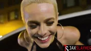 Lusty Sidra Sage Rides Hard BBC While In The Car