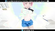 Skinny Japanese girl Yume Hanaoka masturbates with a sex toy on the bed,in VR.