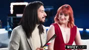 WIFEY Married MILF Queen Mirage Takes A Huge BBC While Hubby Cheers On