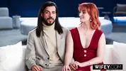WIFEY Married MILF Queen Mirage Takes A Huge BBC While Hubby Cheers On