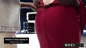 WIFEY Married MILF Queen Mirage Takes A Huge BBC While Hubby Cheers On