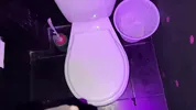 Night of sex and a lot of cum in the bar bathroom