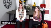 Step-Aunt Nicole's Visit Turns into a Hot Threesome with Misty and Laya